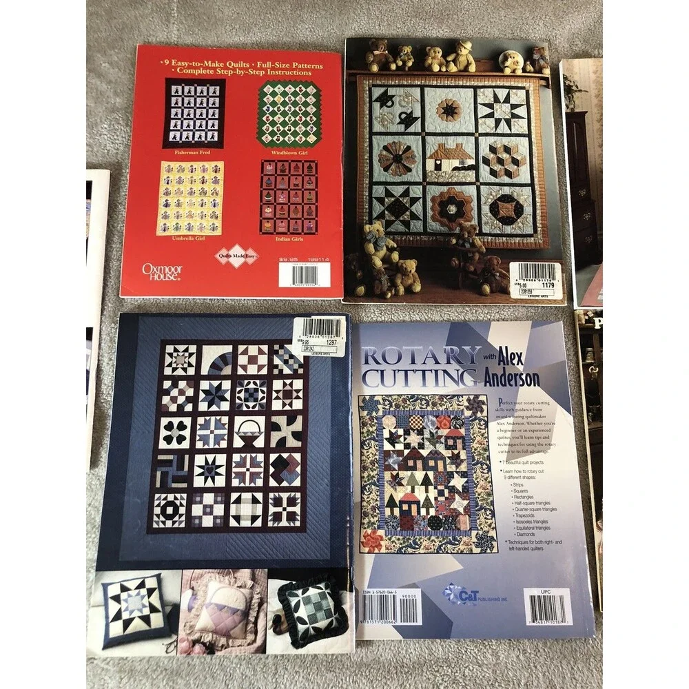 Lot of 9 Quilting Quilt Block Patterns Designs Books Uncut Beginners To Advanced